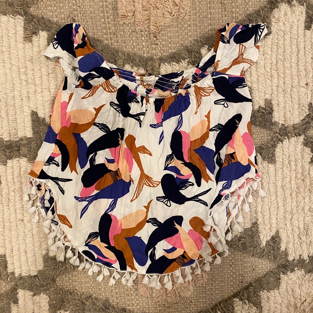 FIGHTING EEL / AVA SKY Top Sunkiss in white Koi